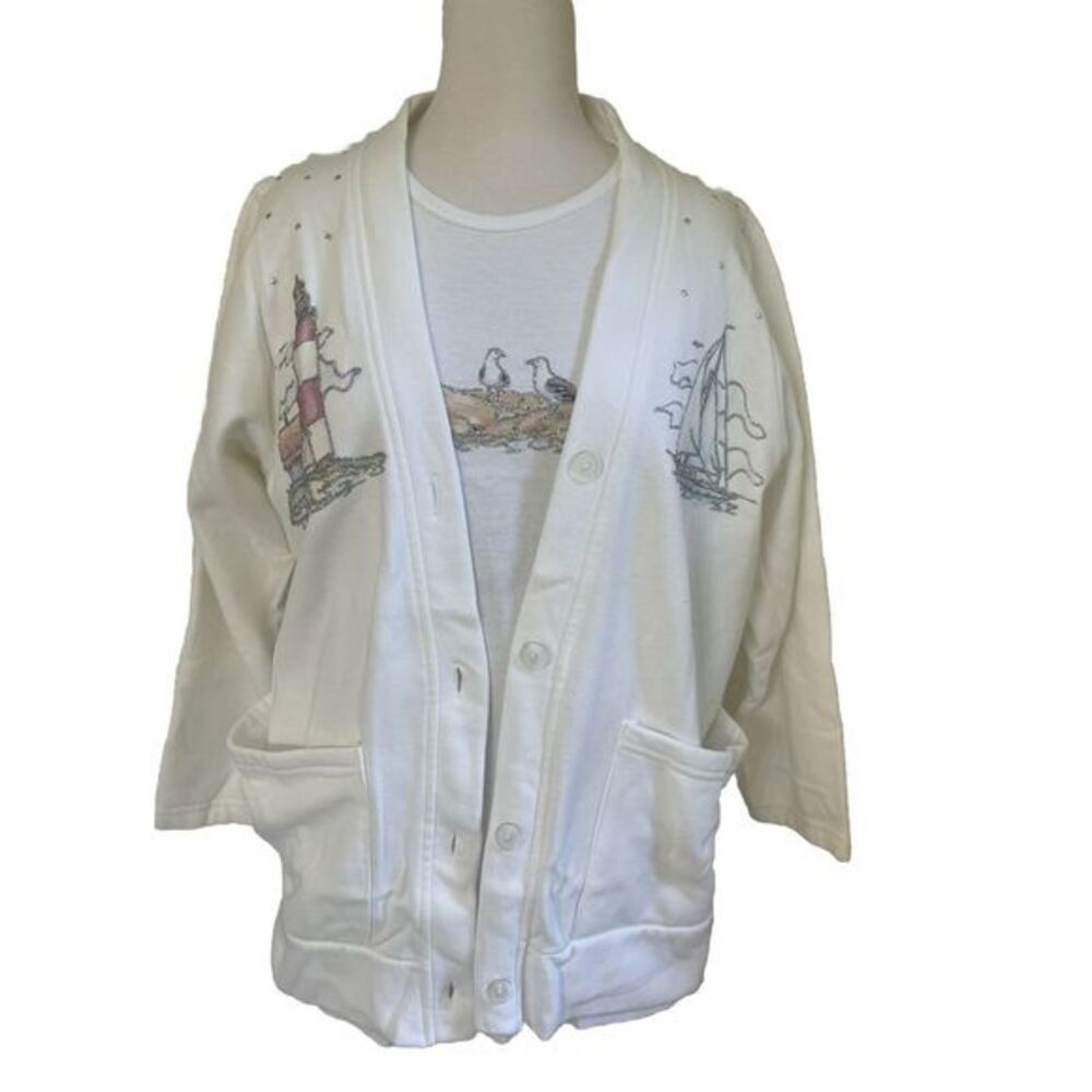 Dawn Marie Sweatshirt Set Beach Themed NEW Size Small Includes Both Pieces